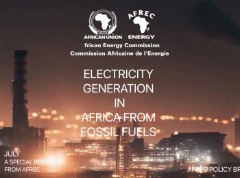Electricity generation in Africa from fossil fuels 2023